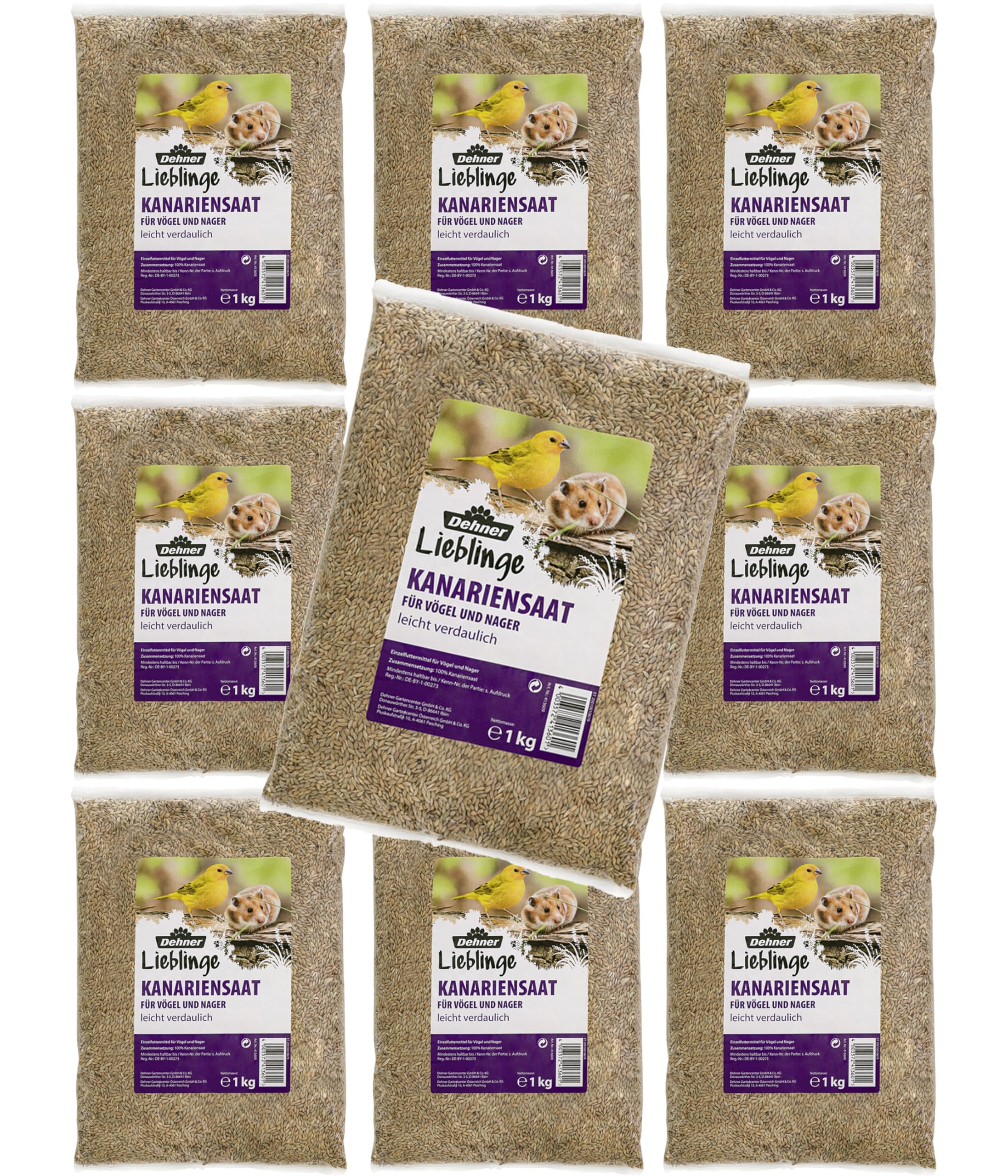Dehner Nourriture pour Oiseaux Semences canariennes 10 x 1 kg (10 kg)
