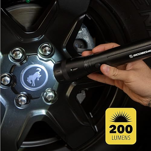 Miniatura 3 de Scosche SCOLGHT3-RPSP1 ScoLight - Linterna LED resistente al agua de 200 lúmenes de 12 pulgadas con haz ajustable, luz de seguridad personal