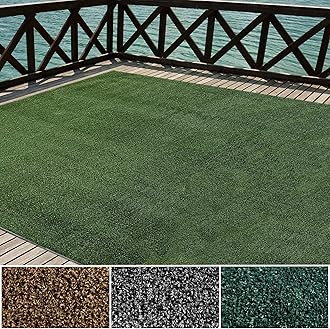 Indoor/Outdoor Turf Rugs and Runners in Green 12' X 7' Low Pile Artificial Grass in Many Custom Sizes and Widths with Finished Edges with Binding Tape