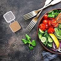 Vista 9 de Recipientes de 4 onzas y 2 onzas con tapas (paquete de 200), pequeños recipientes de plástico para condimentos con tapas, vasos de gelatina, tazas