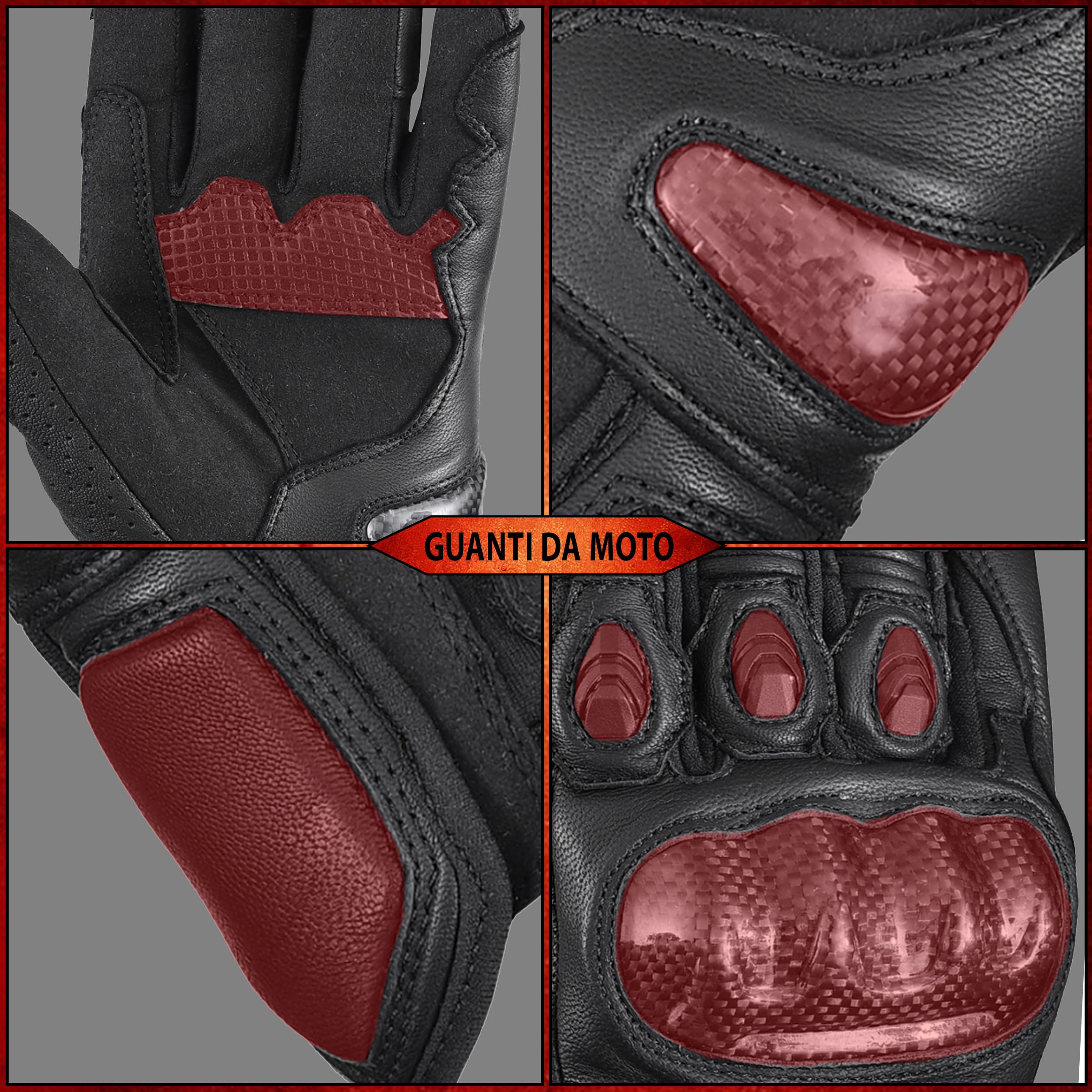 Guanti Moto Estivi Da Uomo Con Protezione Nocche – Guanti Tessili Touring Traspiranti
