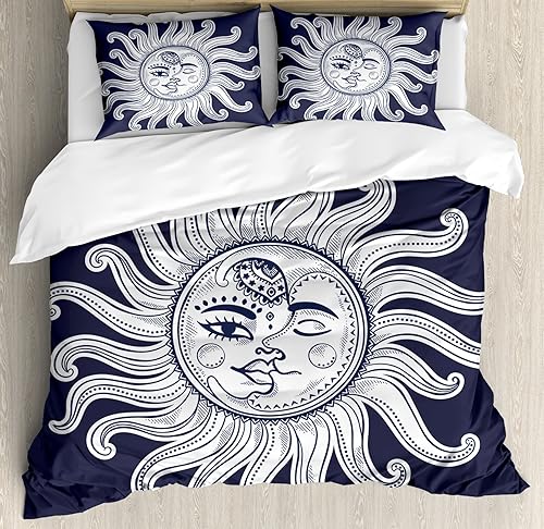 Miniatura 93 de Ambesonne - Funda de edredón multicolor disponible en tres tamaños y en diferentes colores, Tela, Beige, King