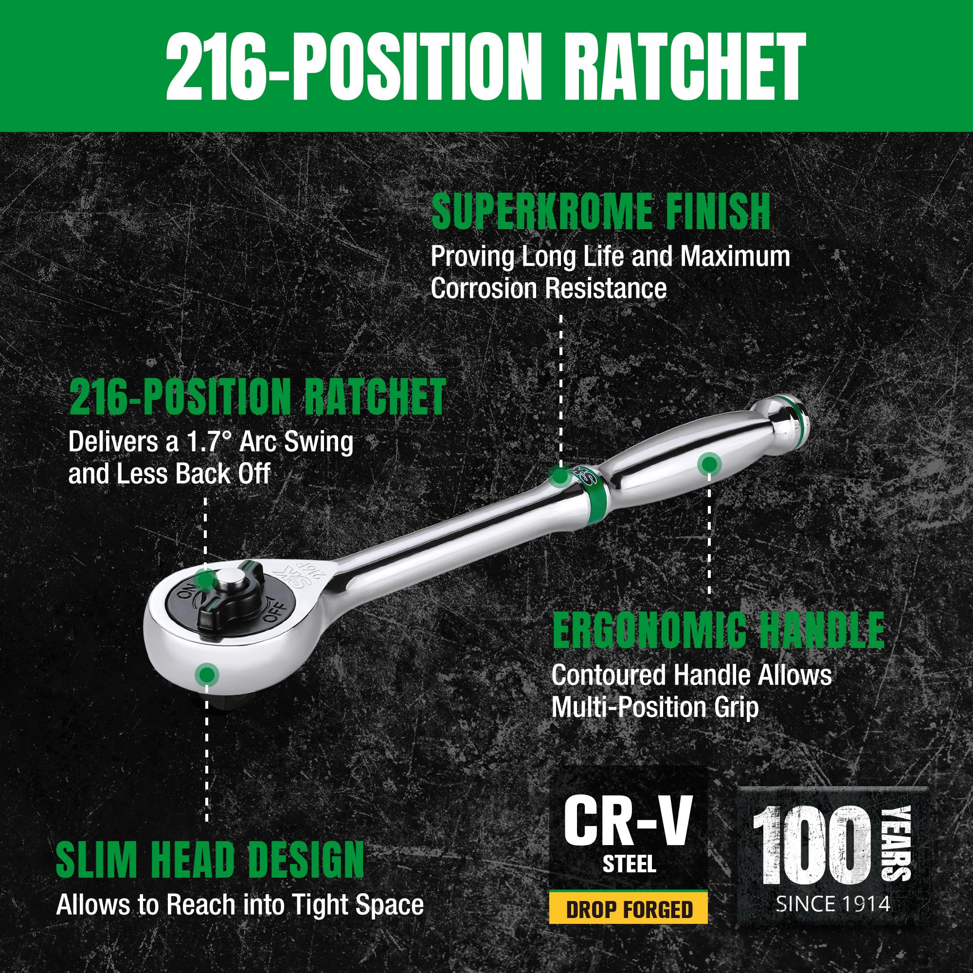 SK 1/4" Drive Ratchet - 216 Position -3 SK 1/4" Drive Ratchet - 216 Position -3