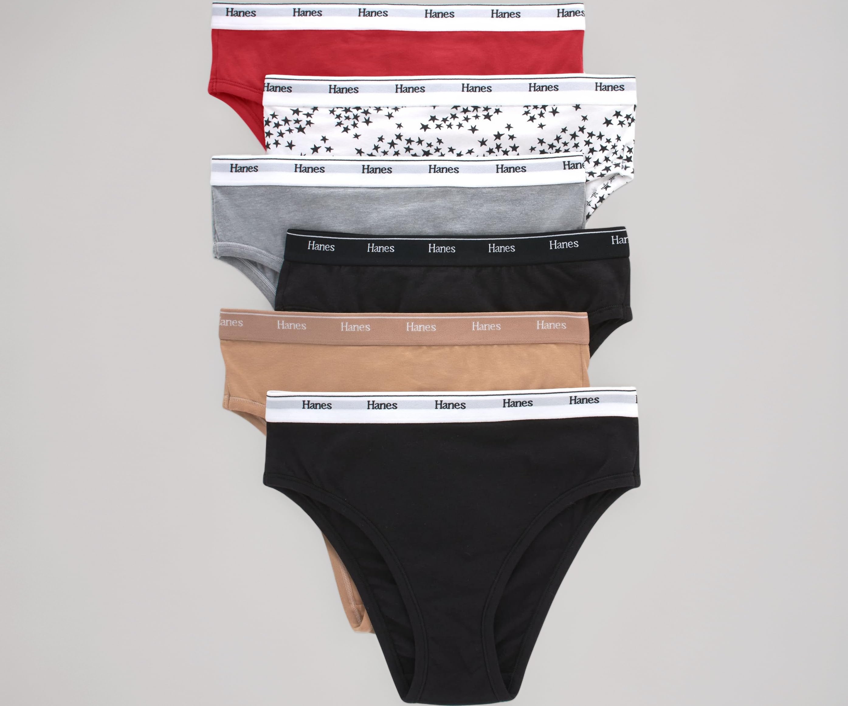 Women's Originals Panties Pack, Breathable Cotton Stretch Underwear, 6-Pack, Basic Color Mix, Small