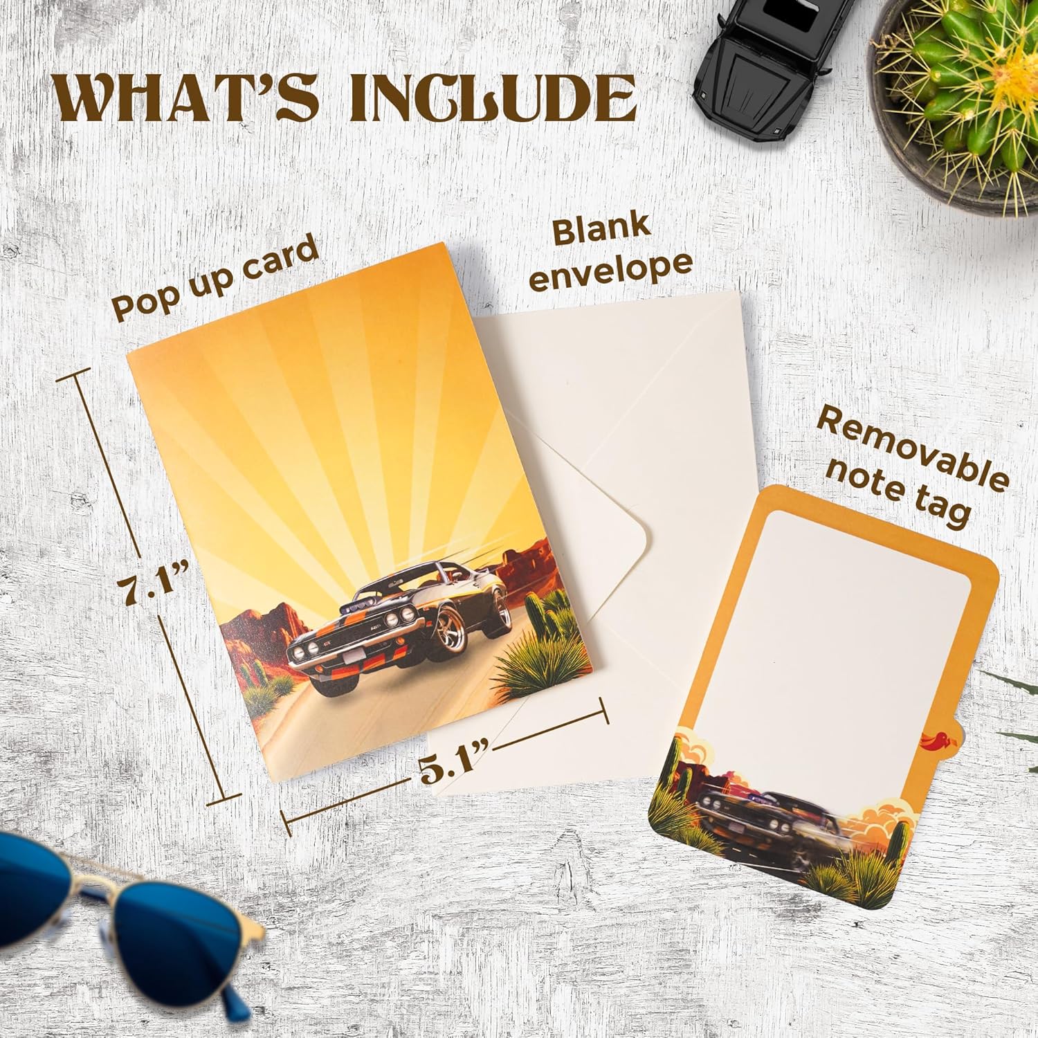 Classic Car 3D Pop Up Card – Birthday Cards for Men, Father’s Day Card Car Theme, Muscle Car Greeting Card, Unique Gift for Classic Car Lover, Handmade Keepsake for Dad, Husband, or Boyfriend - Image 6