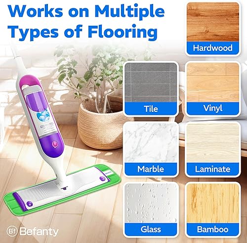 Miniatura 5 de Paquete de 3 almohadillas de microfibra reutilizables, compatibles con Swiffer PowerMop y Bona Mop, paños lavables a máquina, raspador incluido,