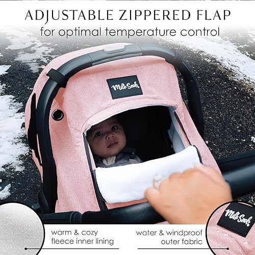 Miniatura 3 de Milk Snob Funda de invierno para asiento de automóvil para bebé, toldo para asiento de automóvil y funda de cochecito para bebés, impermeable,