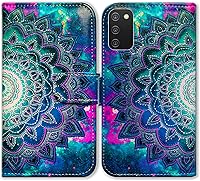 Vista 18 de Funda para Galaxy A03S, Samsung A03s, magníficos colores circulares Mandala Funda de cuero con tapa para teléfono con ranura para tarjeta Soporte