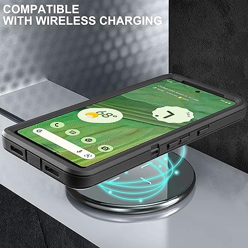 Miniatura 7 de Funda para Google Pixel 7A con 2 protectores de pantalla de vidrio templado, 3 en 1, protección resistente a prueba de golpes para Google Pixel 7A