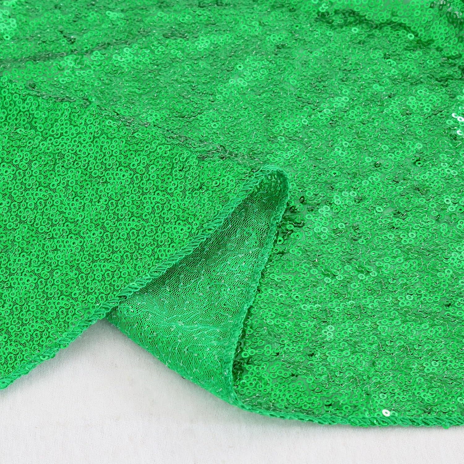 B-COOL Green Sequin Table Runner: 8 Pack 12x72 Inch Glitter Party Table Runners for Wedding Birthday Engagement Dining St. Patrick's Day Table Decorations