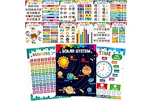 Preschool Educational Posters for Home Learning: A Vibrant Assortment of 15 Engaging Learning Tools