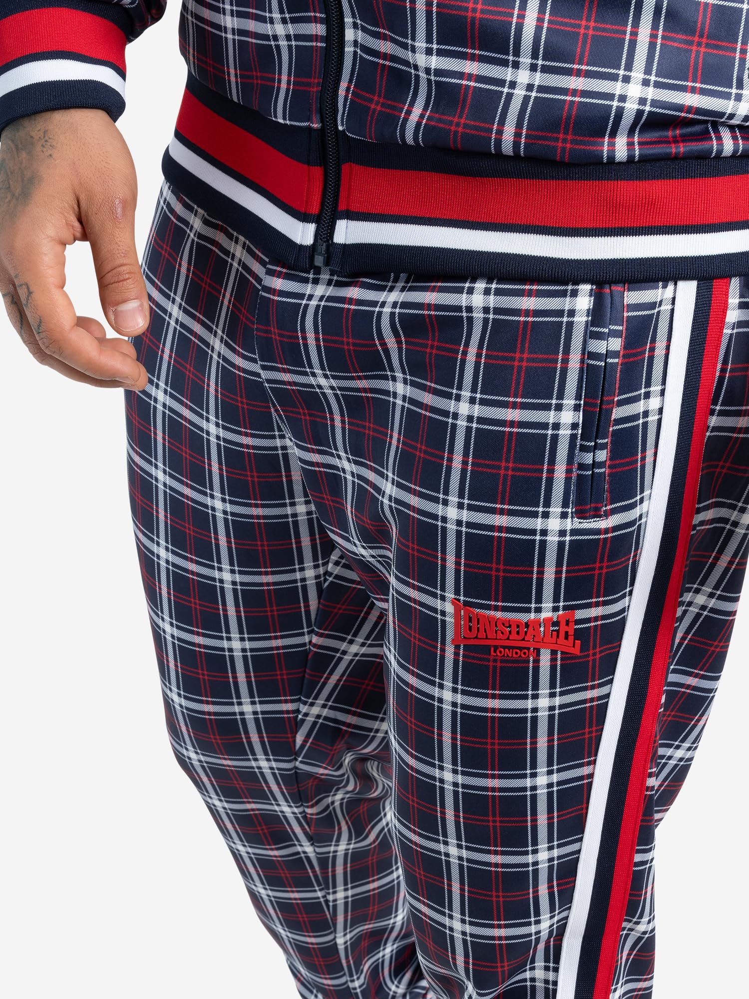 Lonsdale Herren Trainingsanzug mit Kapuze schmale Passform ORBOST