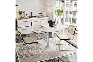 Elegant 48" Round Tulip Dining Table: Mid-Century Charm for Seamless Dining