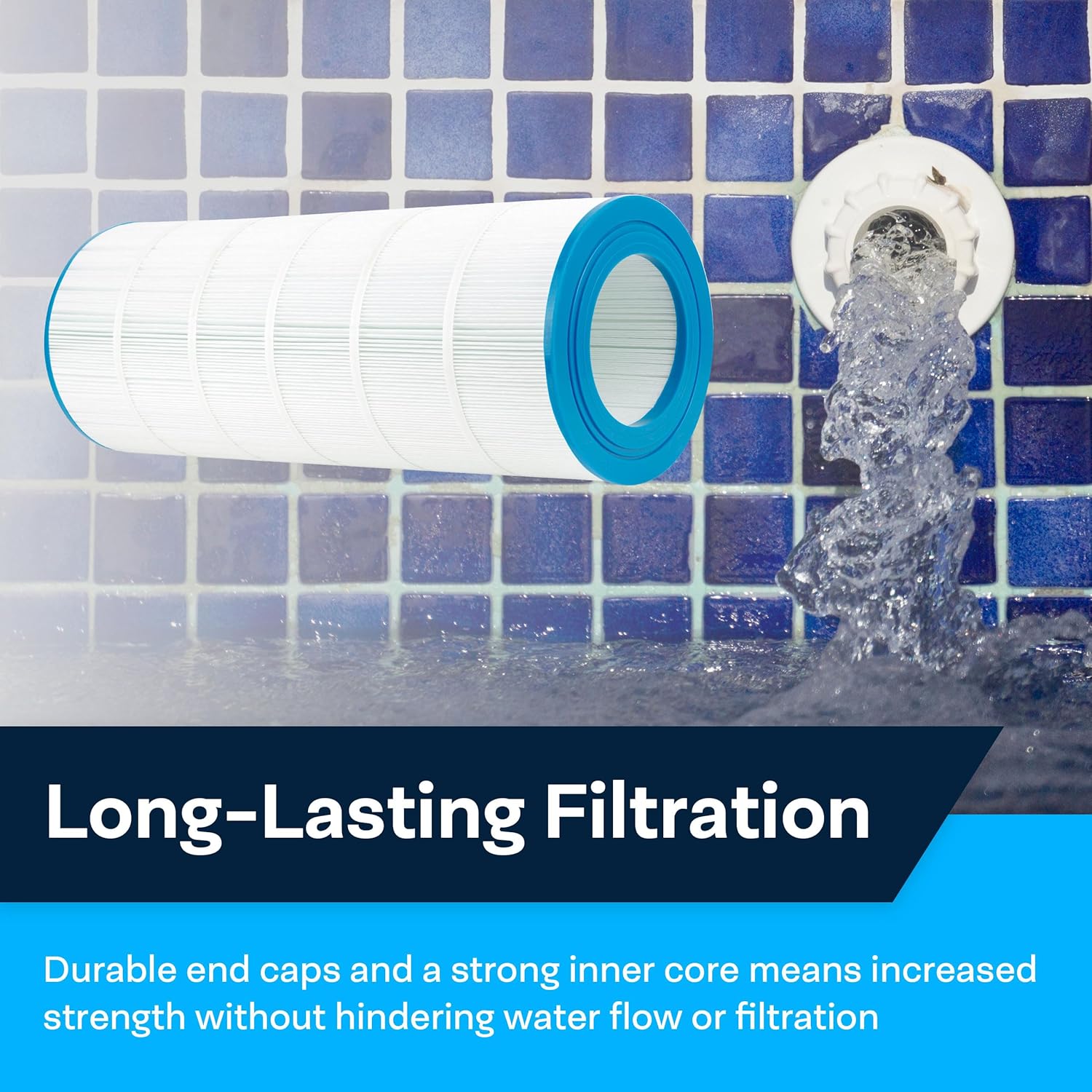 SpiroPure Replacement for Unicel C-9403 Pleatco PWW150-4 Filbur FC-2969 Waterway 150 817-0150 Hot Tub Spa Pool Filter Replacement Cartridge
