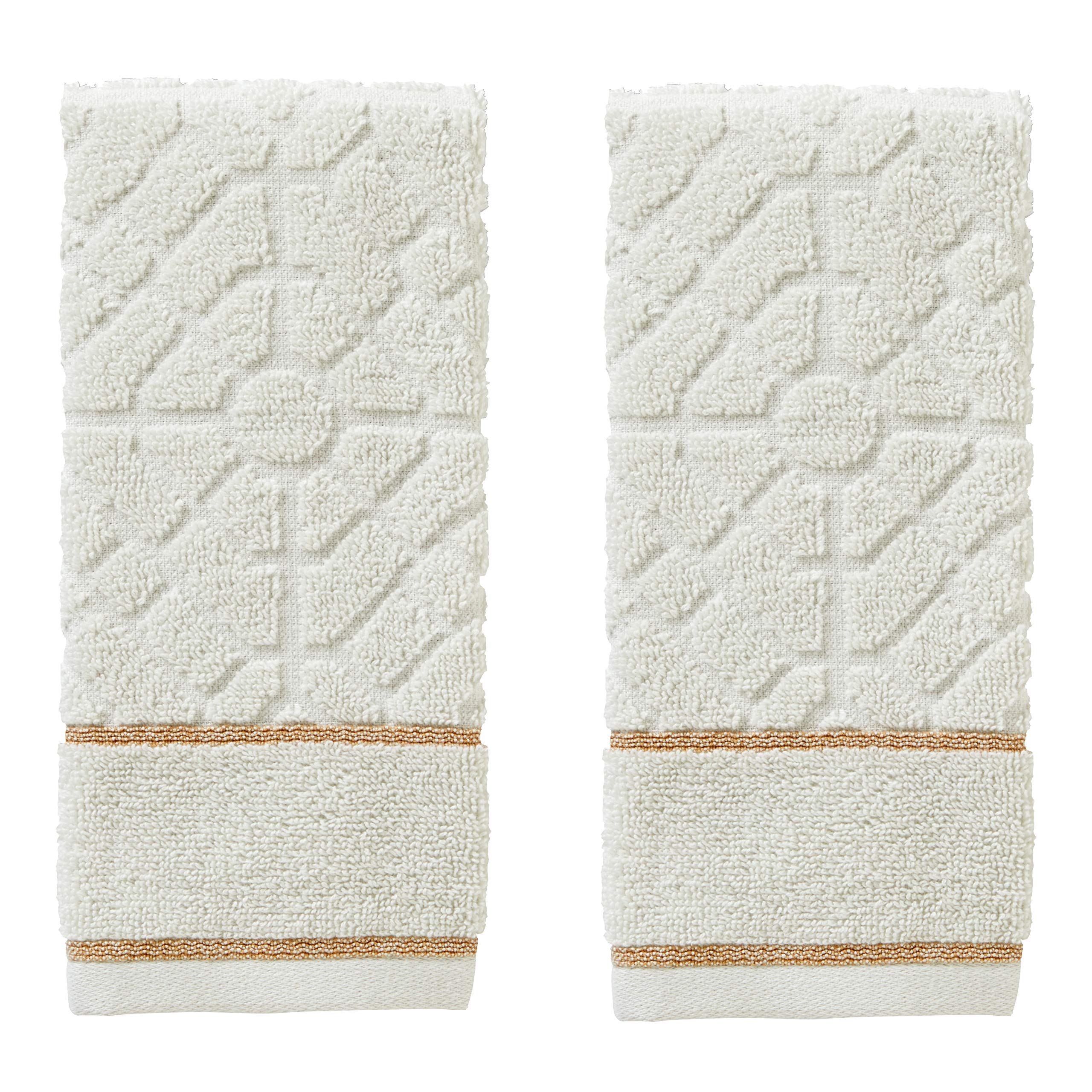 SKL Home Vern Yip Bamboo Lattice Tip Towel Set, Natural