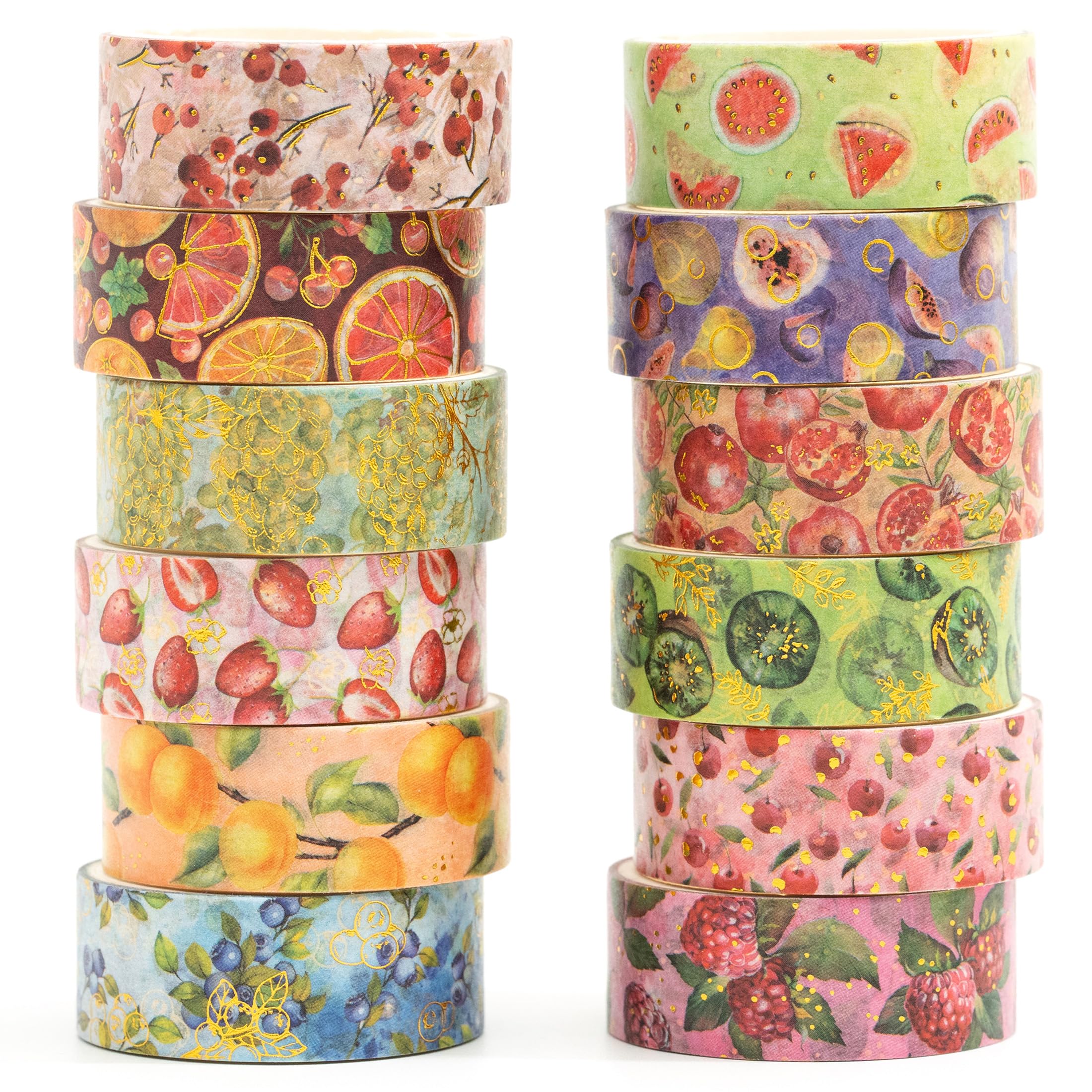12 rouleaux Washi Tape Set