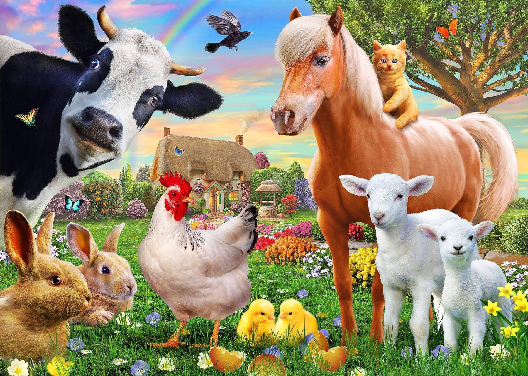 Puzzles for Adults 1000 Piece,Farm Animals Puzzle,Wooden Puzzles,Puzzle,Family Decoration (G2, 1000 piece) — image 1
