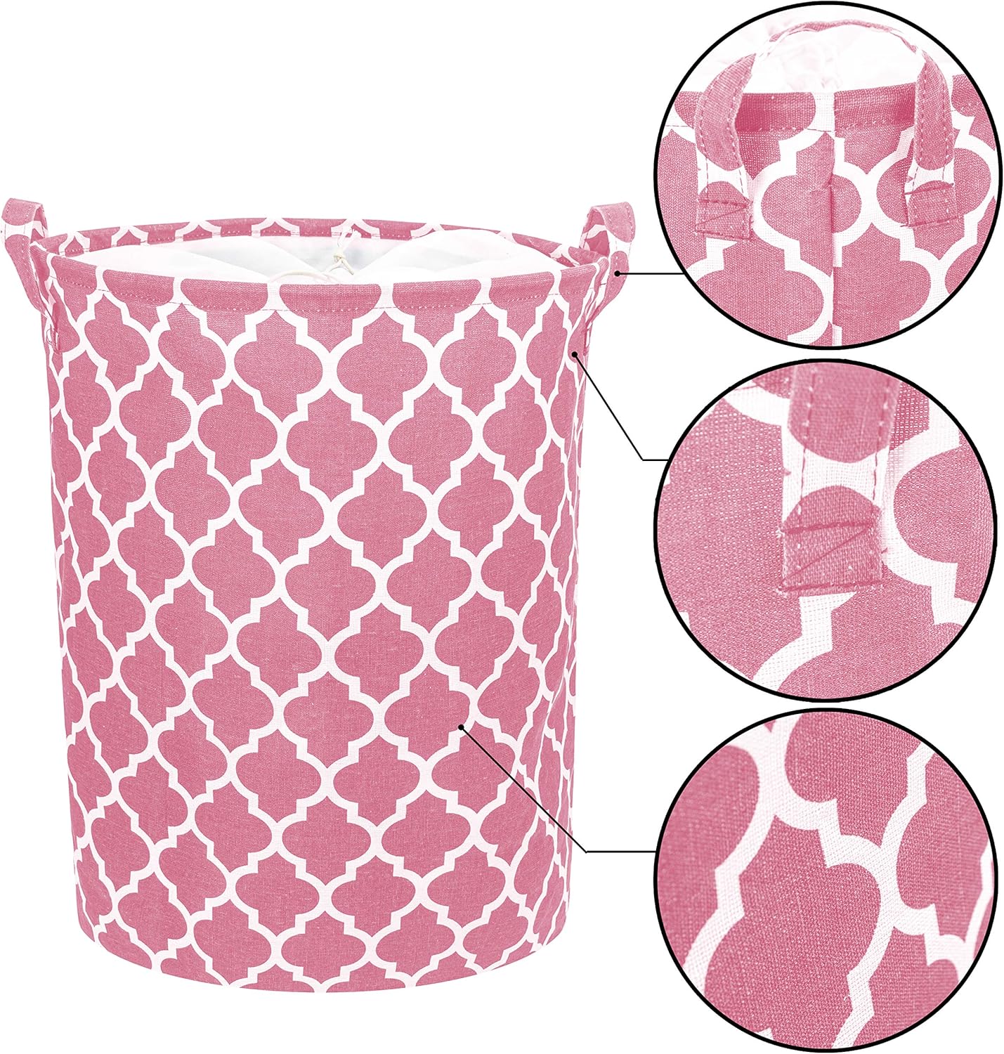 2021 New 72L 23-inch Tall (2 Pack) Extra Large Laundry Basket Storage Hamper Drawstring Waterproof Round Linen Collapsible Storage Basket for Toy Organizer, Nursery Hamper, Bathroom, Blue : Baby