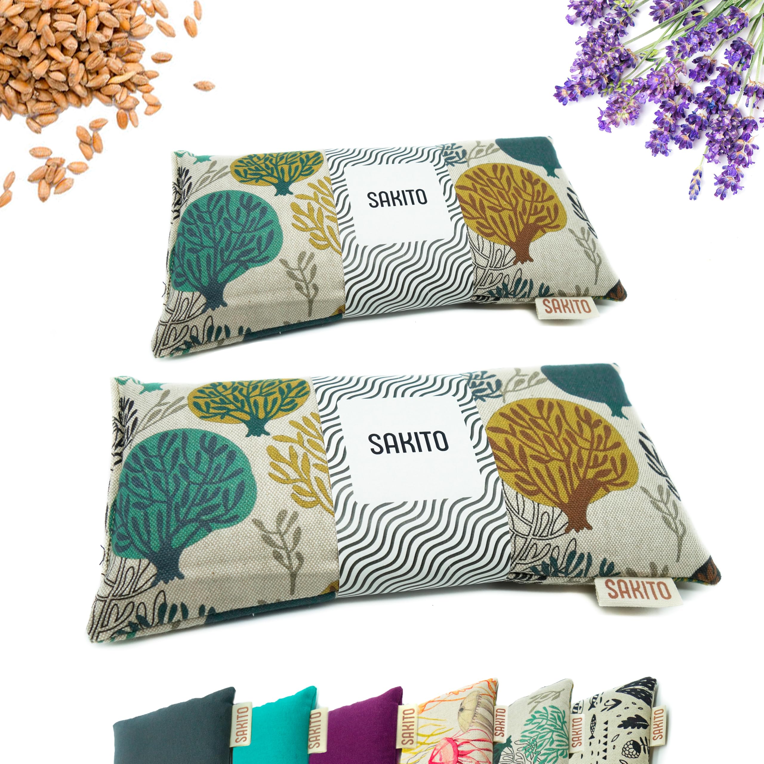 2 (uds) Cuscino Termico Microonde (25x12 cm) - Cuscino Riscaldabile Naturale per Dolori Mestruali - Utilizzo Caldo o Freddo - Elevata Ritenzione del Calore - Tessuto di Qualità - Profumo di Lavanda