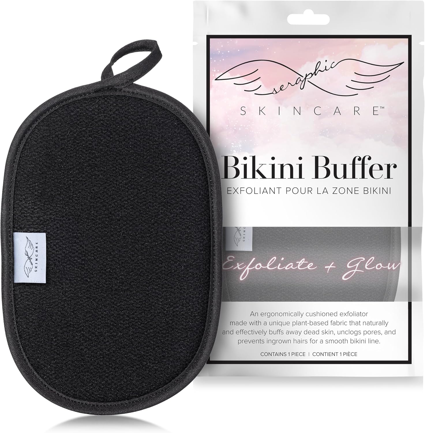 Seraphic Skincare Bikini Buffer Exfoliating Scrub Mitt – Skin Exfoliator Scrubbing Pads for the Bikini Area – Ingrown Hair Remover and Razor Bumps Treatment – Natural Exfoliation for Women Seraphic Skincare Bikini Buffer Exfoliating Scrub Mitt – Skin Exfoliator Scrubbing Pads for the Bikini Area – Ingrown Hair Remover and Razor Bumps Treatment – Natural Exfoliation for Women