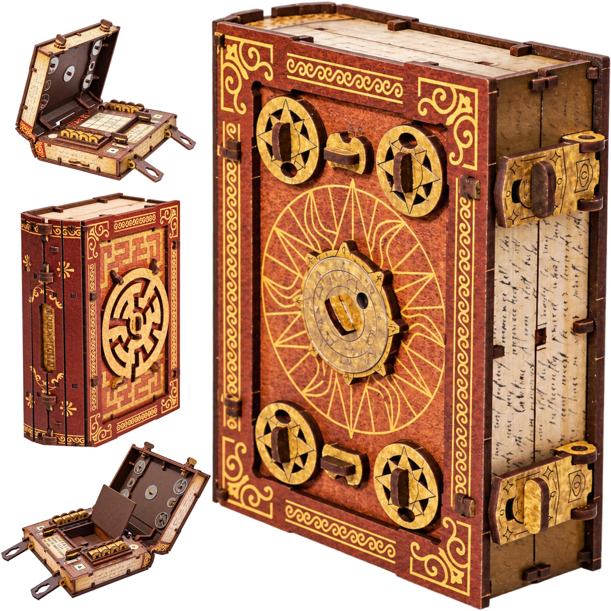 WOODEN.CITY Magiczne pudełko z książką ucieczki, drewniane puzzle 3D dla dorosłych
