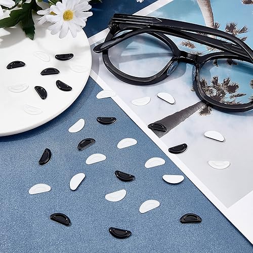 Miniatura 5 de GORGECRAFT 24 pares de almohadillas para la nariz de 0059in en forma de D adhesivo de silicona suave antideslizante para cámara de aire almohadillas