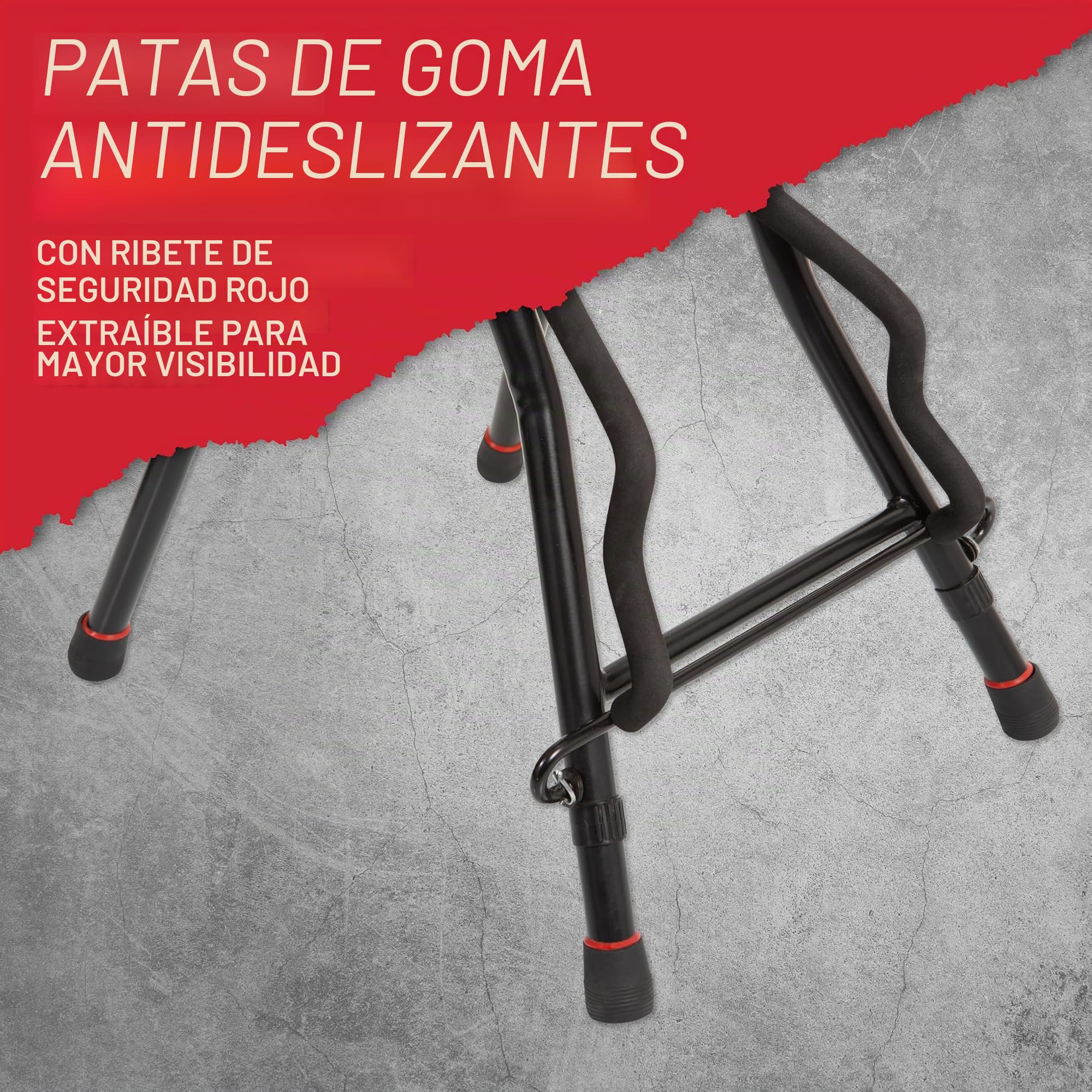 Gator Frameworks Taburete Plegable para Guitarra con Asiento Acolchado y Soporte Trasero para Guitarra; (GFW-GTRSTOOL)