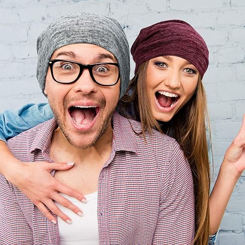 Miniatura 5 de SATINIOR 6 gorros de dormir con forro de satén para dormir con calavera, gorro de noche para cabello rizado, para mujeres y niñas