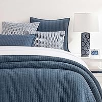 Vista 17 de Pine Cone Hill Colcha de Matelasse blanca Boyfriend, tamaño Queen, patrón sólido blanco