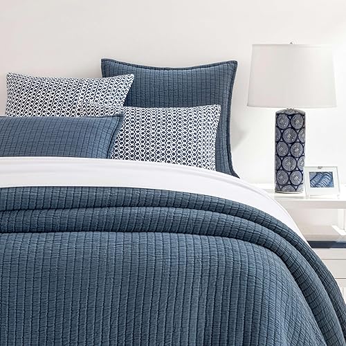 Miniatura 17 de Pine Cone Hill Colcha de Matelasse blanca Boyfriend, tamaño Queen, patrón sólido blanco