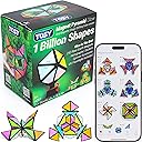 TOSY Magnet Pyramid Glow - 1 Cube Transforms into 1 Billion Shapes, 15 pcs (12 Puzzle pcs & 3 Accessories), 243 Magnets, Glowing, Christmas Stocking Stuffers Gift for Kids, Creative Puzzle STEM Toy