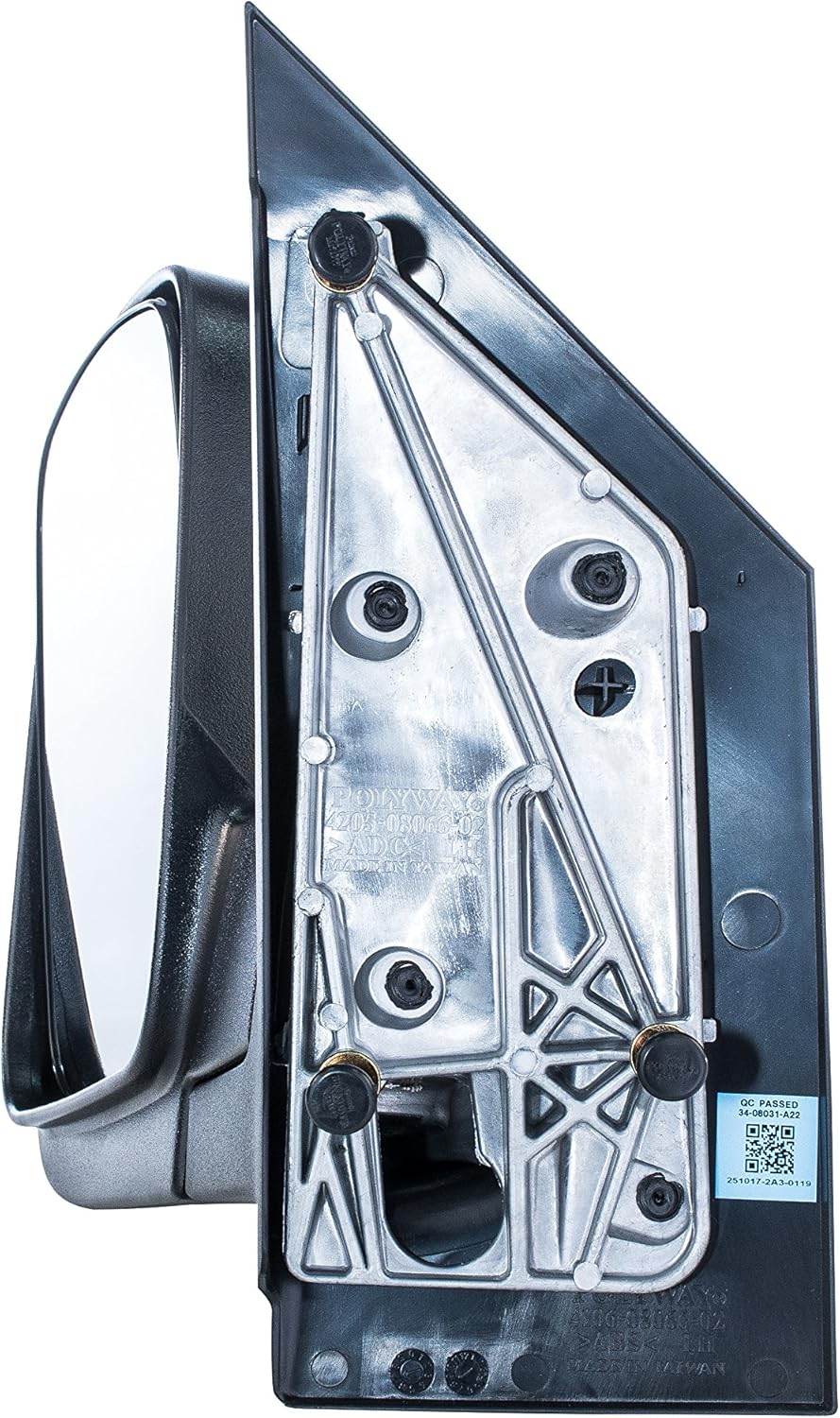 Dependable Direct Driver Side Mirror Fits Chevy Express, GMC Savana (03 04 05 06 07 08 09 10 11 12 13 14 15 16 17) Textured Non-Heated Folding Left Outside Rear View Replacement Door Mirror, GM1320284