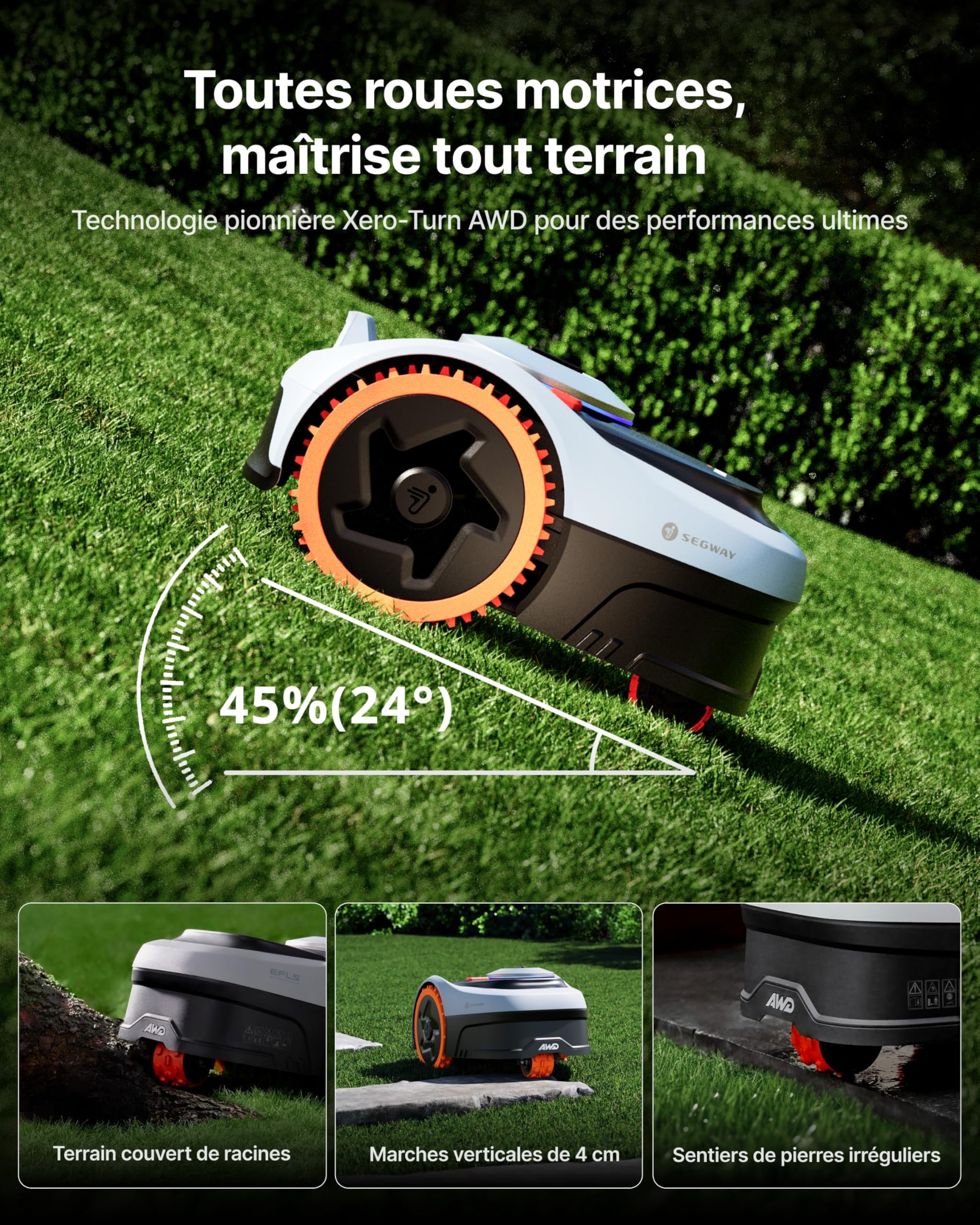 Segway Navimow i205 AWD Robot tondeuse et Garage S — vue 2