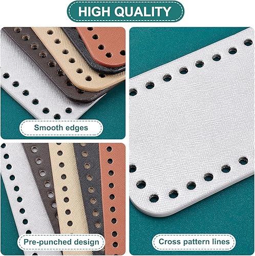 Miniatura 7 de PH PandaHall Parte inferior de bolsa de piel sintética, 7 x 3 pulgadas, rectangular, bolsa de ganchillo, moldeadora inferior, base de cojín con