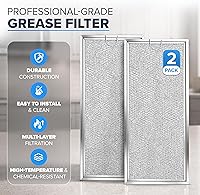 Vista 2 de Filtro de grasa para microondas compatible con microondas Whirlpool y GE, paquete de 2 unidades de aproximadamente 13 x 6 pulgadas