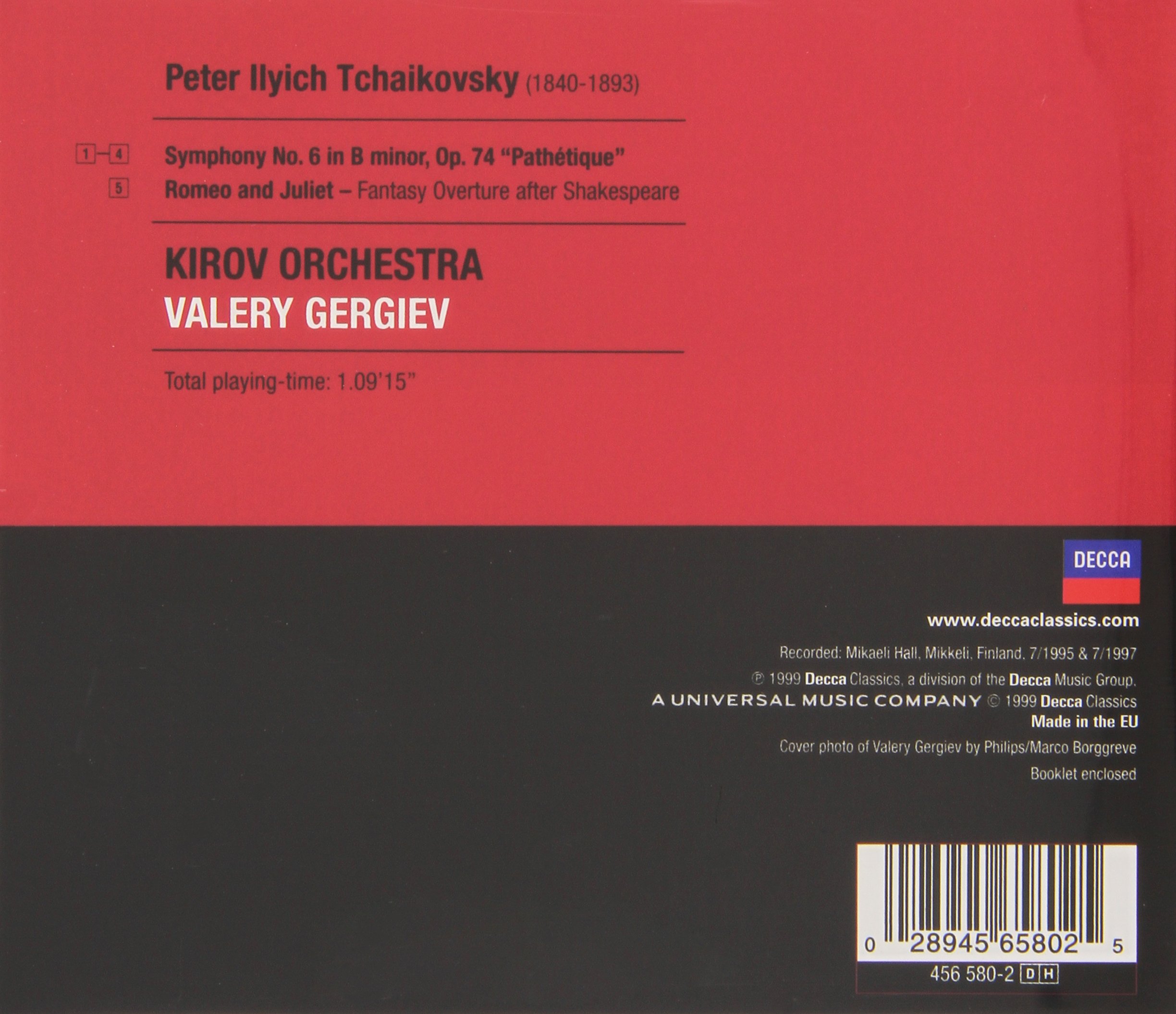 Tchaikovsky: Symphony No.6; Romeo and Juliet Fantasy Overture