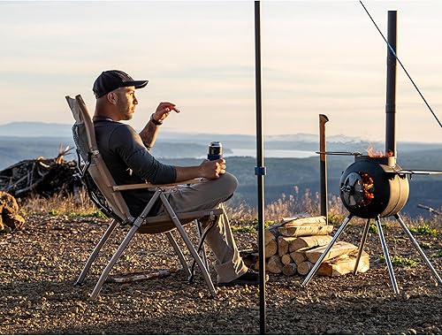 Miniatura 2 de Kakadu Revived - Silla reclinable ajustable con 4 posiciones reclinables, lona reciclada de alta resistencia con marco de aluminio resistente y