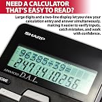 Sharp EL-531TGBBW 12-Digit Scientific/Engineering Calculator with Protective Hard Cover, Battery and Solar Hybrid Powered LCD Display, Great for Students and Professionals,Black and White