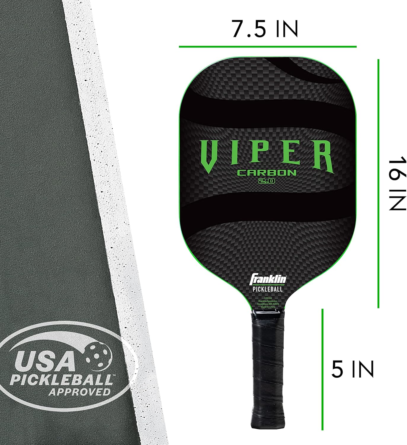 Franklin Sports Viper Carbon Fiber Pickleball Paddle
