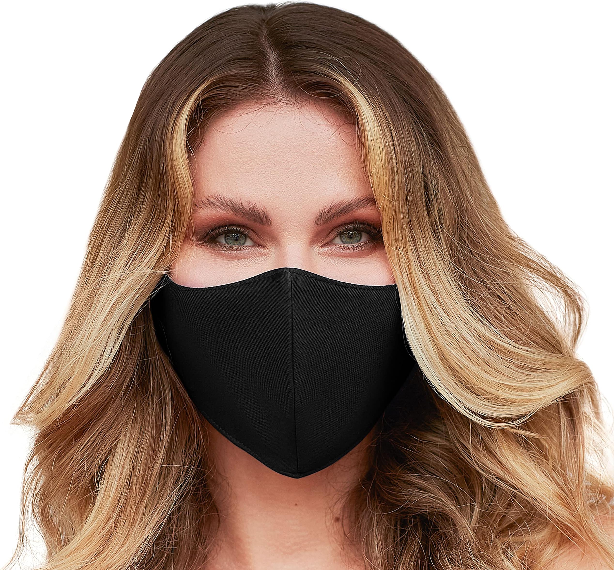 Washable Face Mask with Adjustable Ear Loops & Nose Wire - 3 Layers, Made in USA