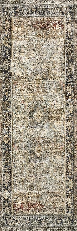 Alfombra Loloi Layla 7'6 x 9'6 Oliva Carbón Suave Duradera Vintage miniatura 8