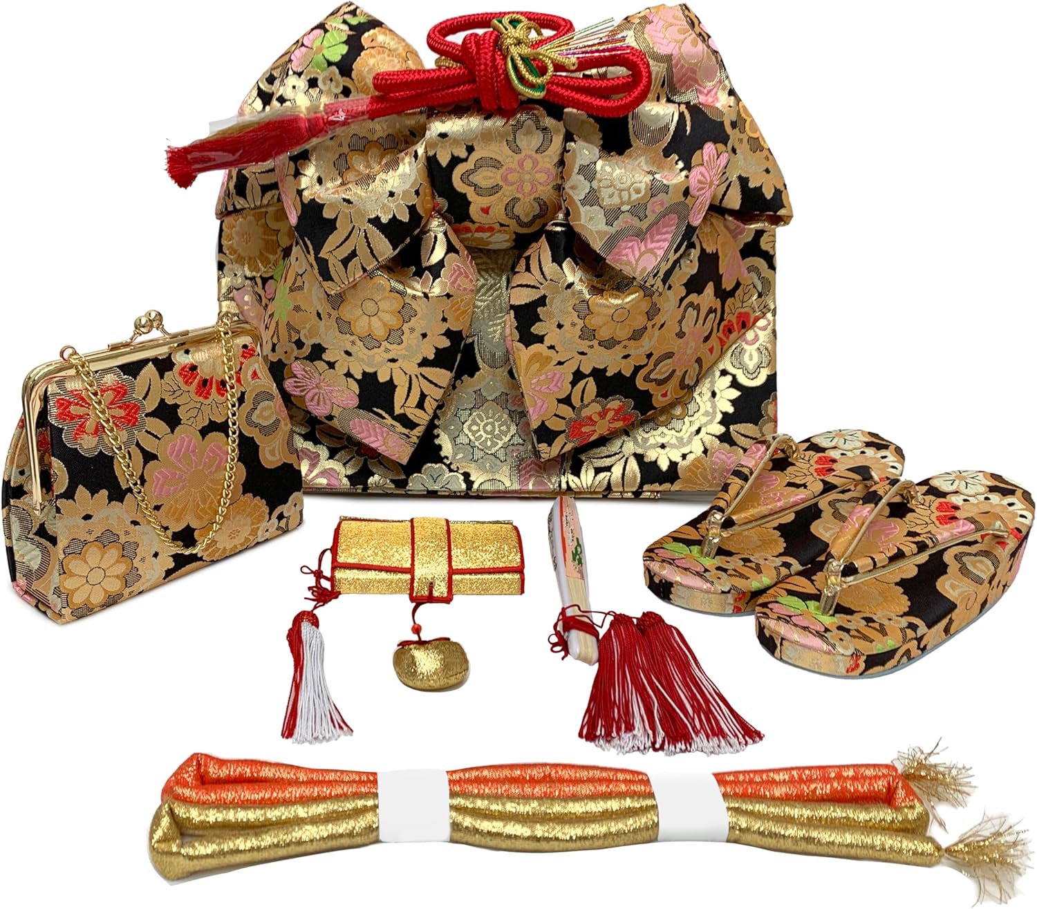 加賀友禅七五三 3歳 女の子 子供 正絹 着物 飾り帯セット S11560550