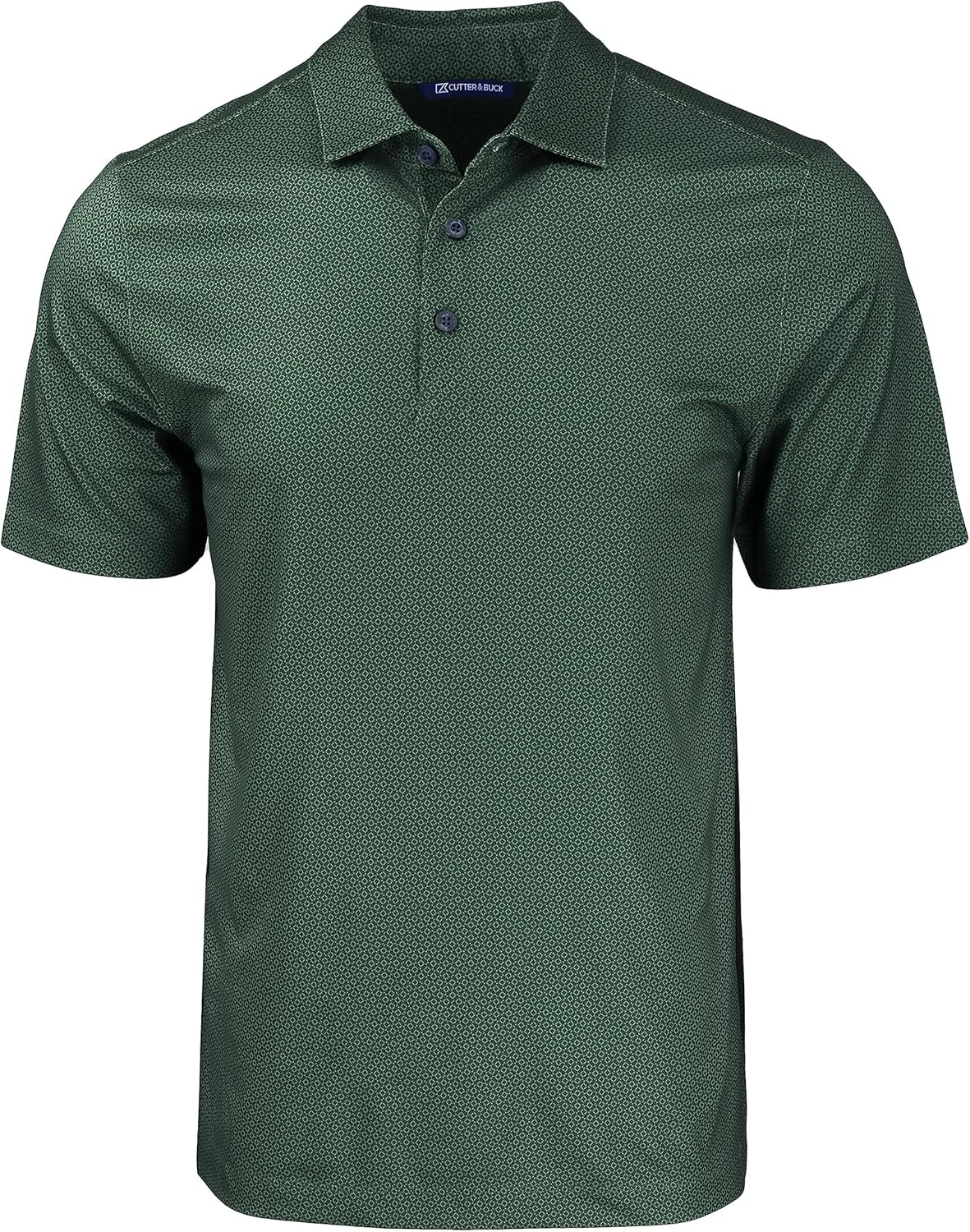 Cutter & Buck Mens Cutter & Buck Pike Eco Tonal Geo Print Stretch Recycled Mens PoloPolo Shirt