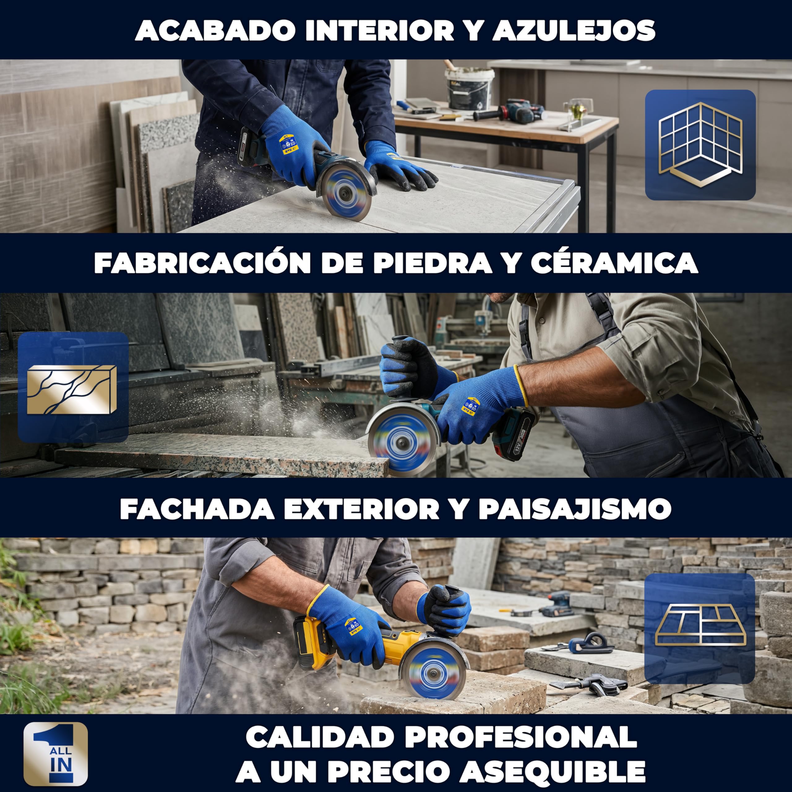 S&R Disco Corte Porcelanico 115 Disco Diamante 115mm Azuleos Cerámica Baldosas Granito y Mármol. Disco Porcelanico 115 Radial diamantado para Amoladora 115 y 125 Bosch Ruby Makita Dewalt