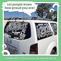 Vista 4 de Marcadores de Tiza Jumbo Blancos - Marcadores de Ventana de 15mm Paquete de 4 Bolígrafos Blancos - Uso en Coches, Pizarra, Pizarra Blanca, Pizarra