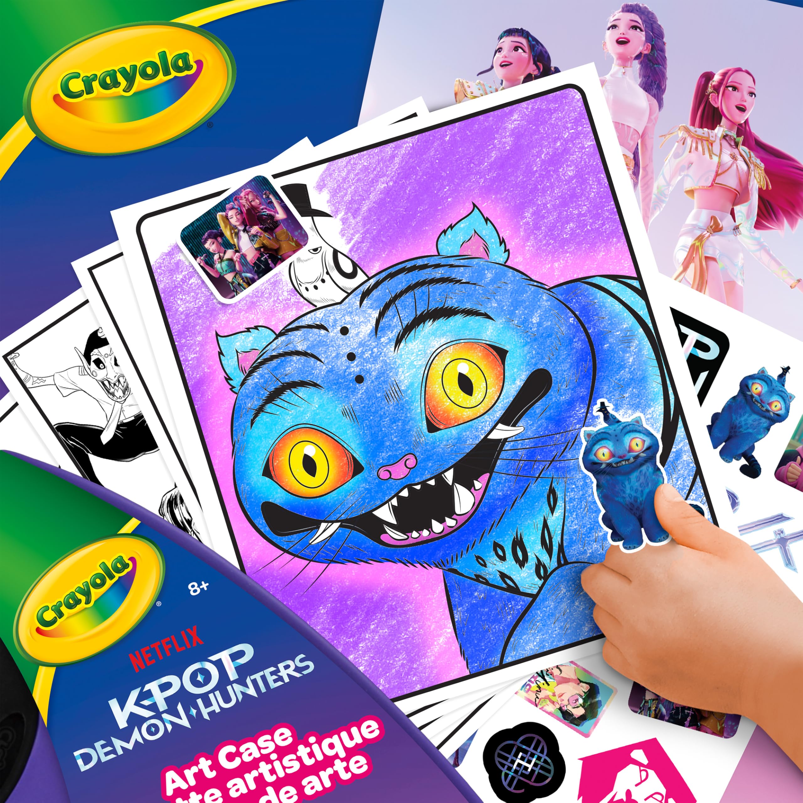 Crayola, K-Pop Demon Hunters Künstlerkoffer mit 20 Filzstiften, 8+ – Ansicht 4