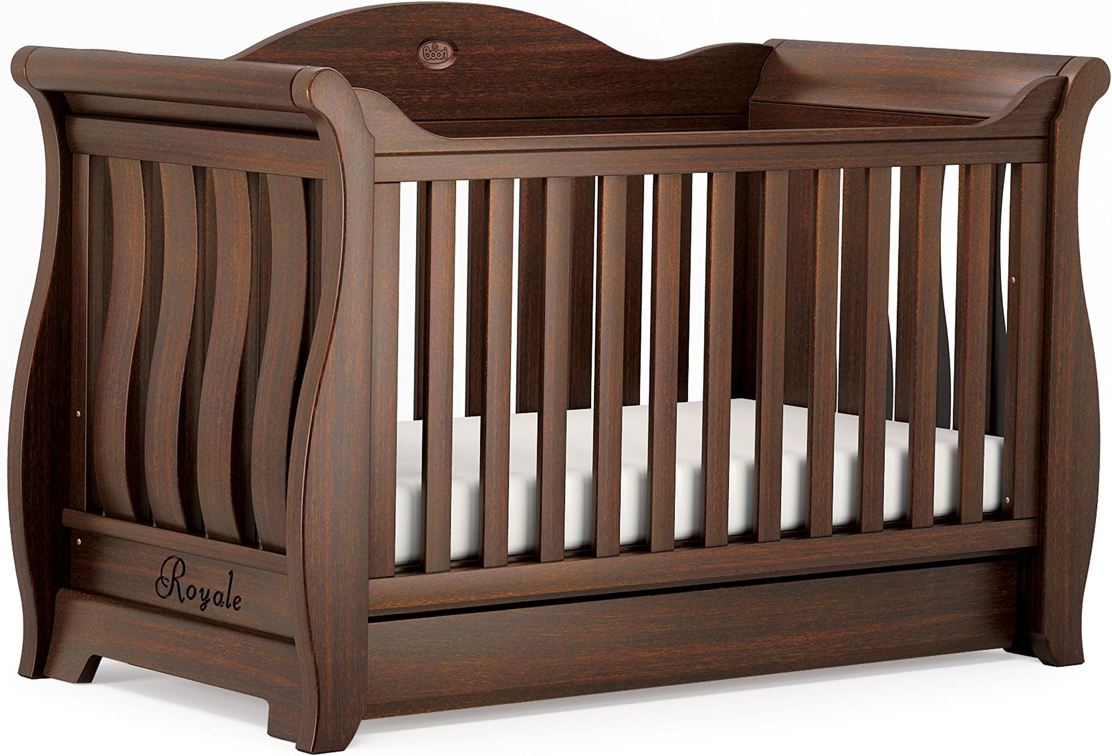 Boori Sleigh Royale Cot Bed, English Oak