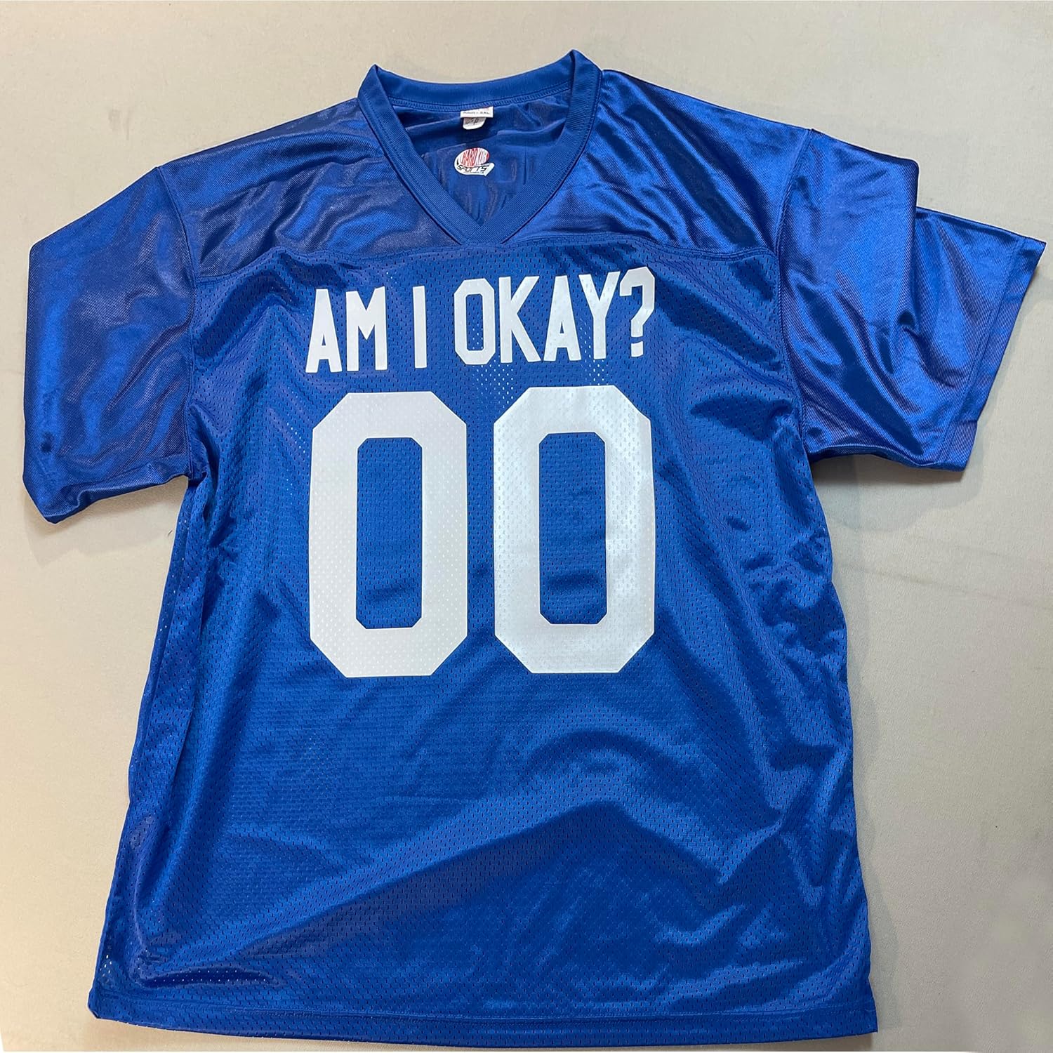 HARDKOR SPORTS Personalized Football Jersey Royal Blue Mesh Economical 1 Color Print Adult X-Large
