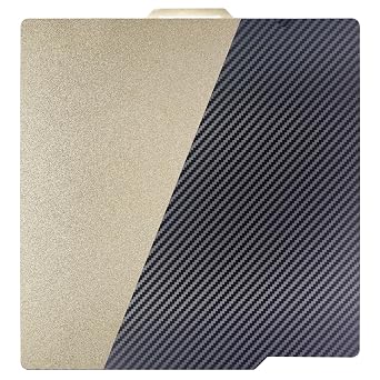 LANEKGU 257x257mm Double Sided Build Plate for Bambu Labs, Smooth PET + Textured PEI Spring Steel Plate Print Bed Platform for Bambu Lab X1C/X1/X1E/P1P/P1S/A1