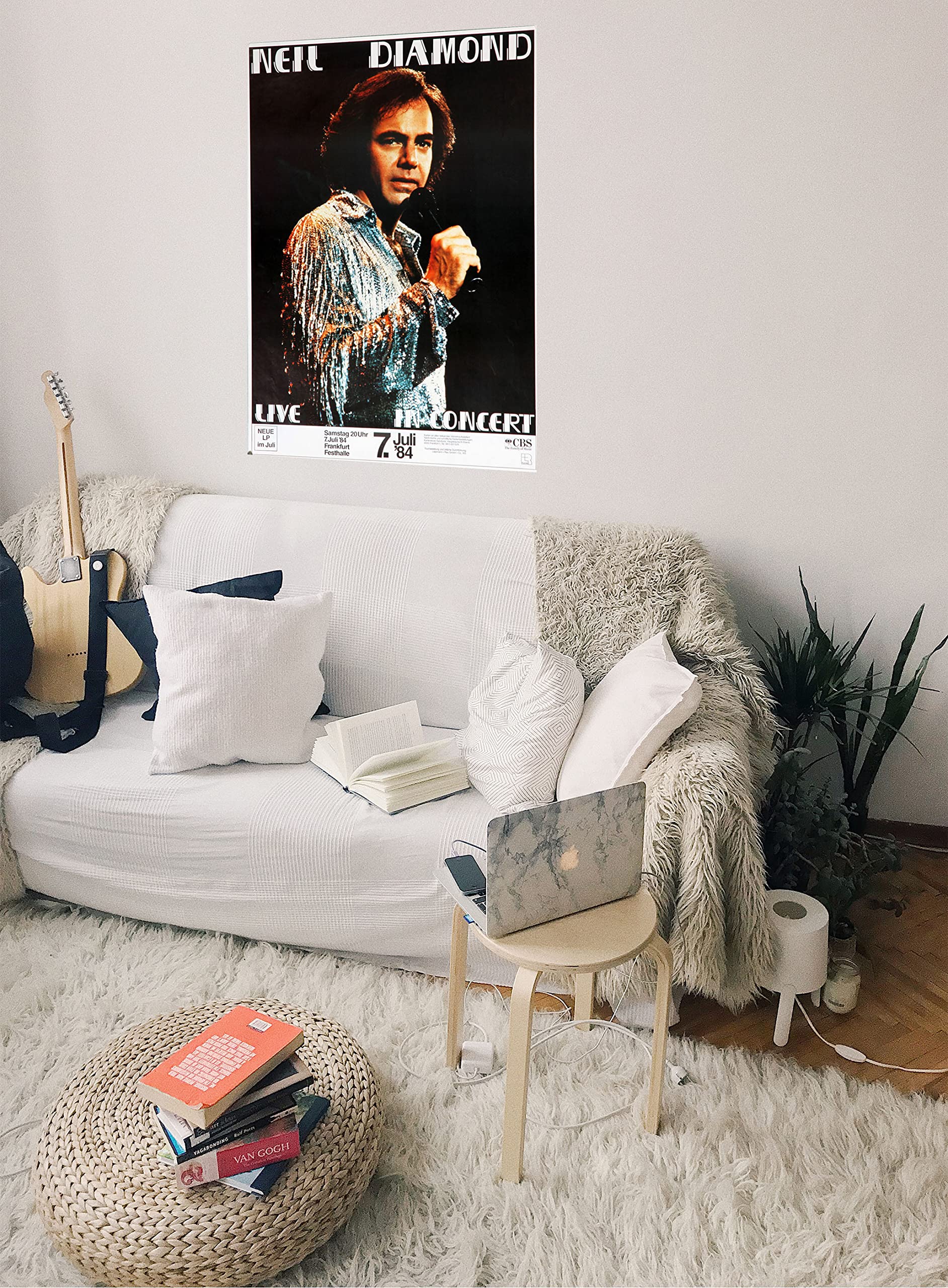Premium Poster/Plakat | DIN A1 | Wanddeko | Live Konzert Veranstaltung » Neil Diamond - Live In Concert, Frankfurt 1984 «